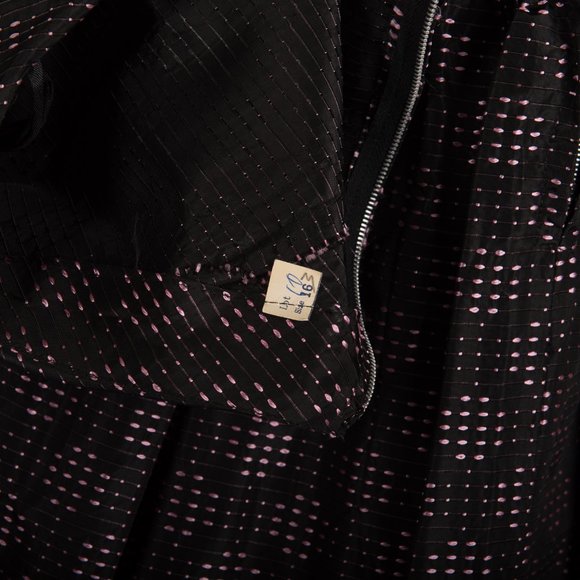 Vintage Black & Pink Taffeta Tea Dress w/ Pink Lace Bodice - Picture 4 of 4